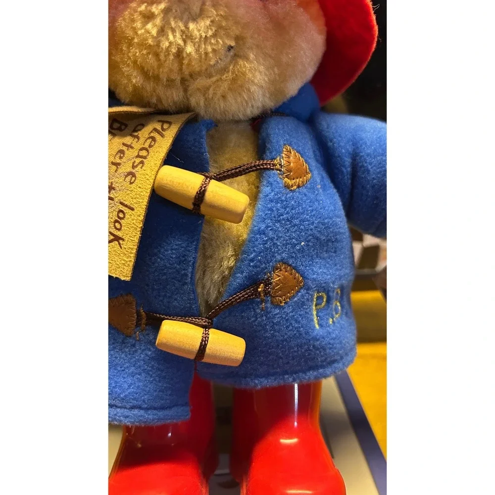 2018‎ Paddington Bear Plush Toy Blue Coat Red Boots Hat Classic Stuffed Animal